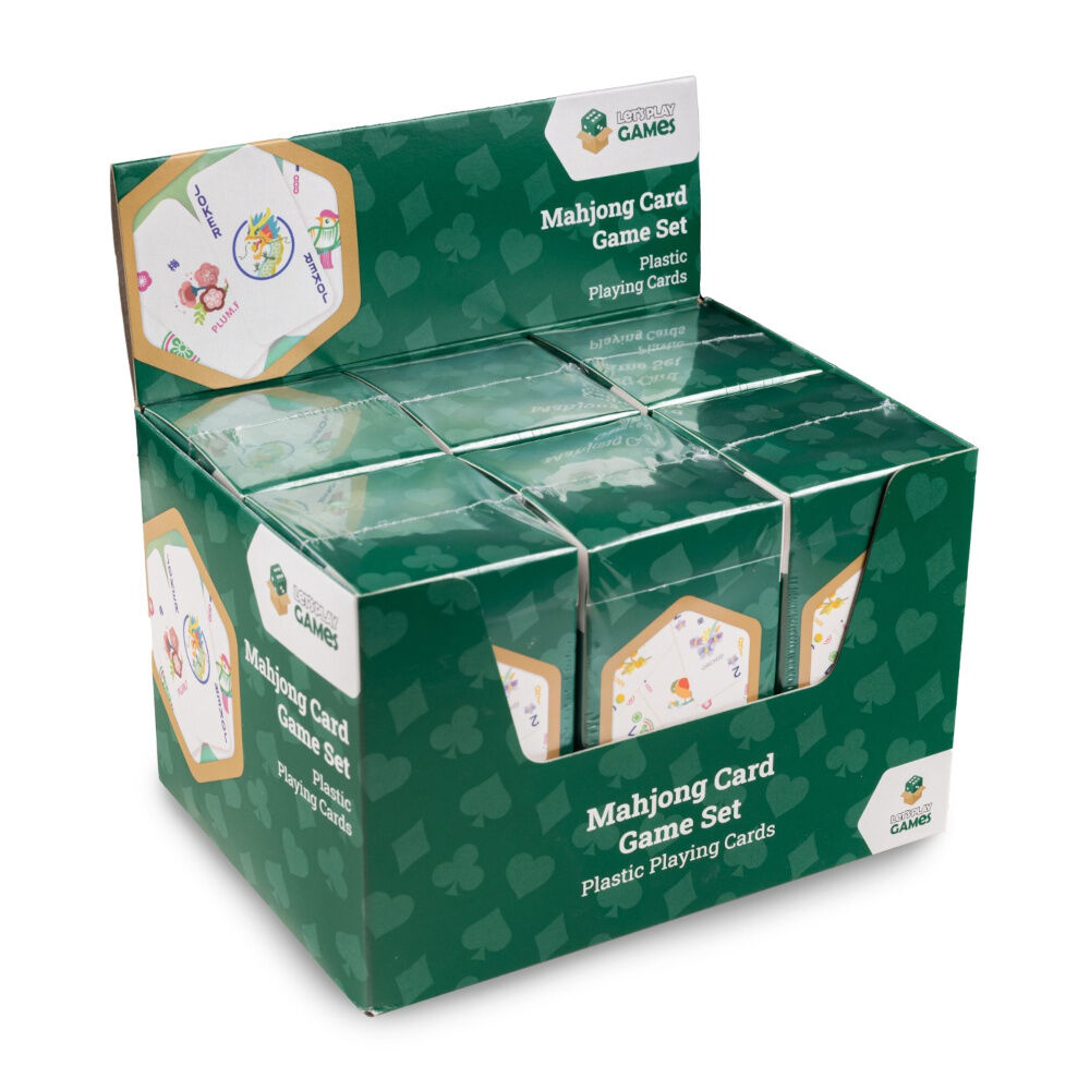 LPG Classics Mahjong Cards Gift Set – Plastic | American Mahjong Playing Cards | 152-Card Set with Jokers & Flowers | Durable & Travel-Friendly