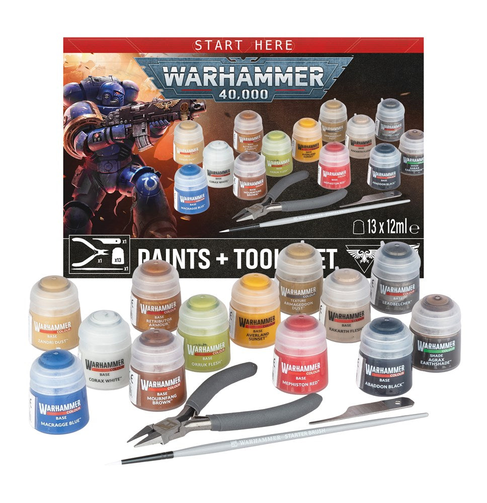 Warhammer 40K Paints + Tools (11th Edition)