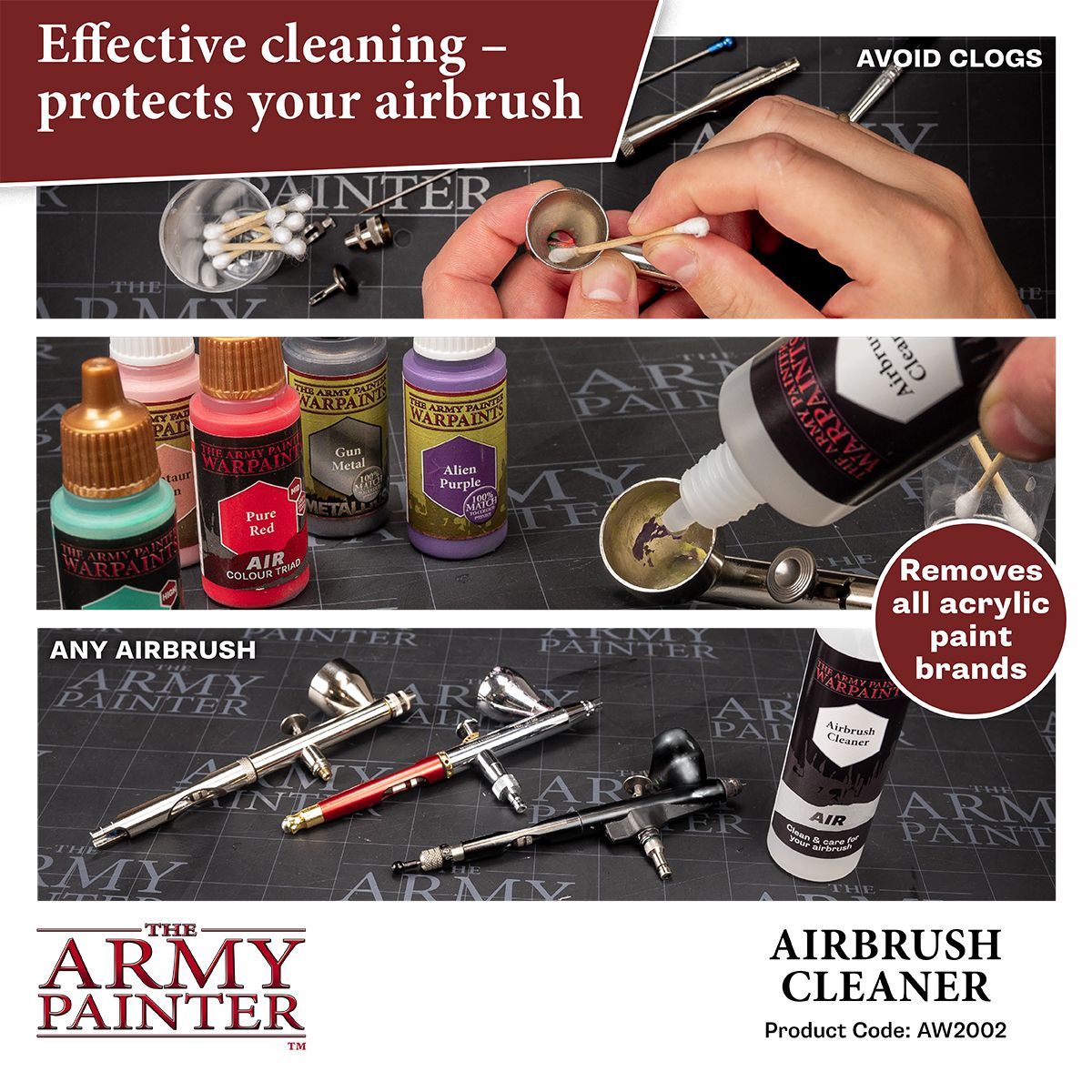 The Army Painter Airbrush Cleaner, 100 ml – dimensions, features and use information