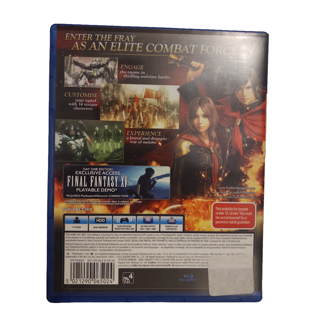 Final Fantasy Type-0 HD **Preowned** – – HobbiXchange Christchurch NZ