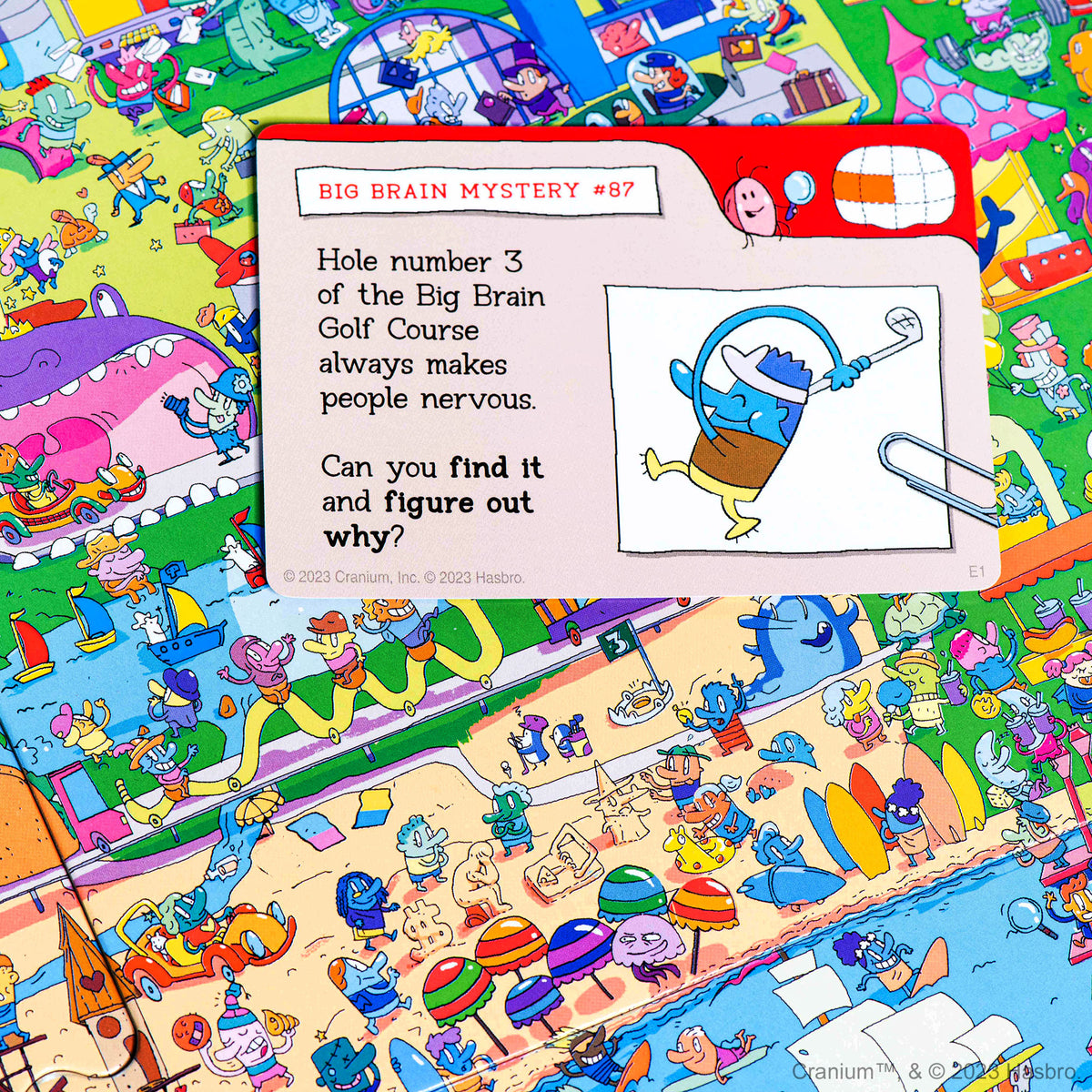 Cranium Big Brain Detective Game – mystery card on the map