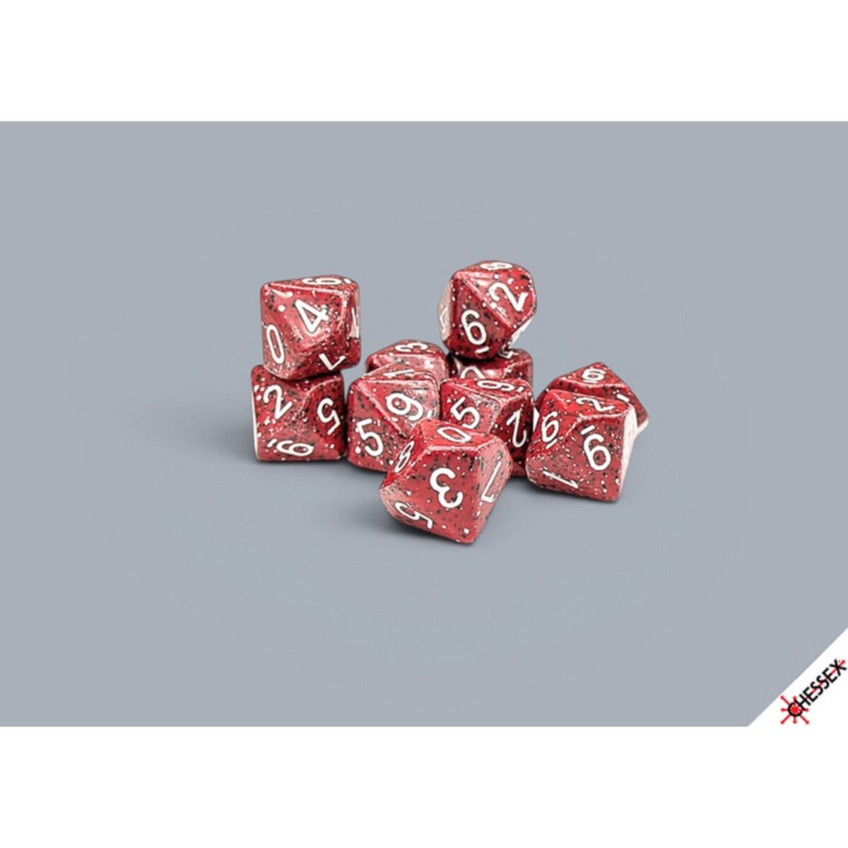 Chessex Speckled Lava Stone D10 Dice (10)