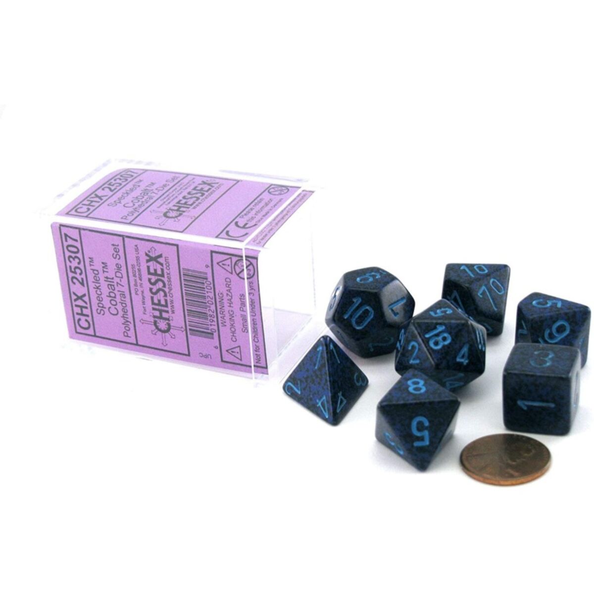 Chessex Speckled Cobalt 7-Piece RPG Dice Set