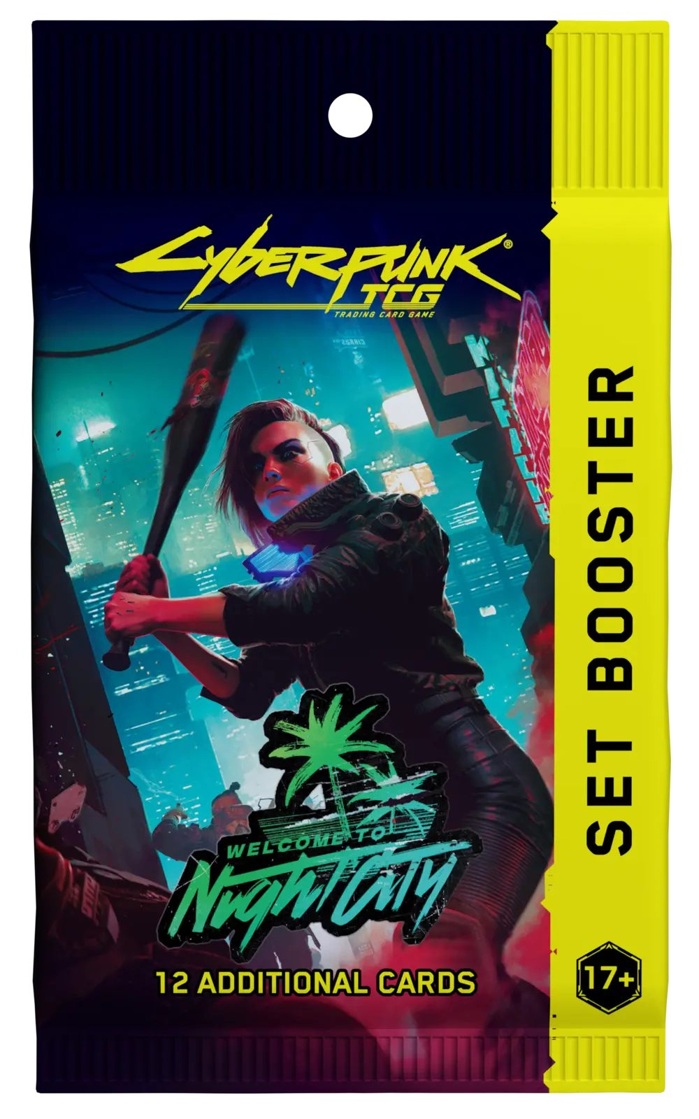 Cyberpunk TCG Welcome to Night City retail booster pack official packaging