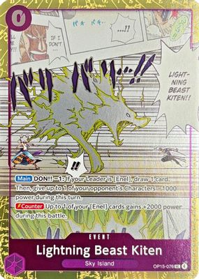 Lightning Beast Kiten OP15-076 Dash Pack card