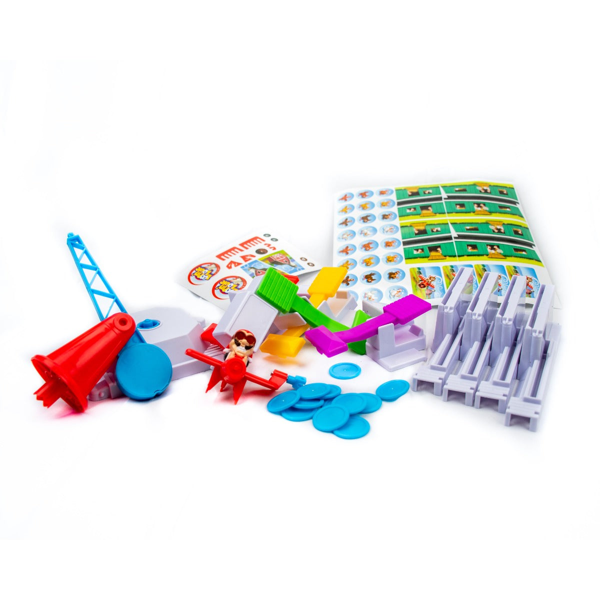 Loopin' Louie – unassembled game pieces