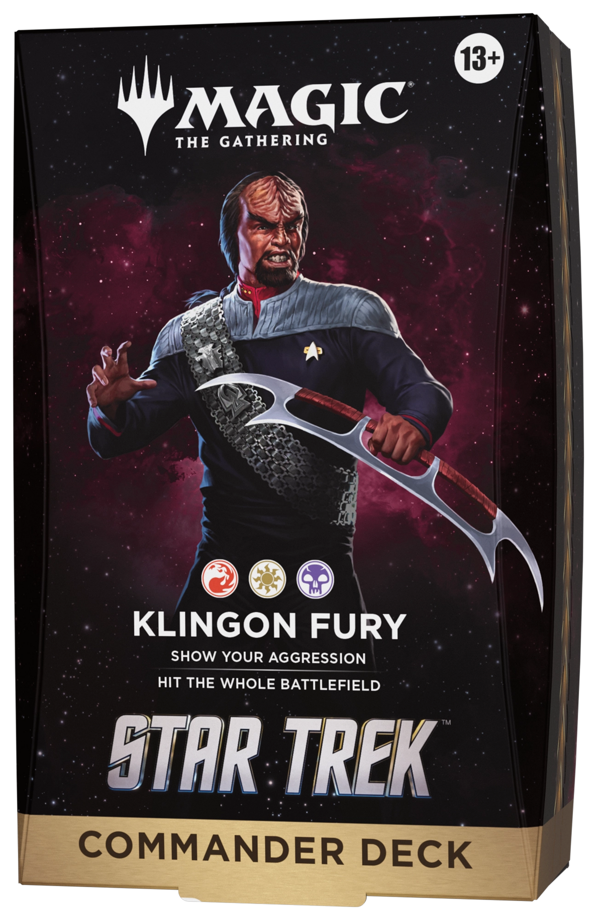 Magic: The Gathering | Star Trek Klingon Fury Commander Deck official packaging