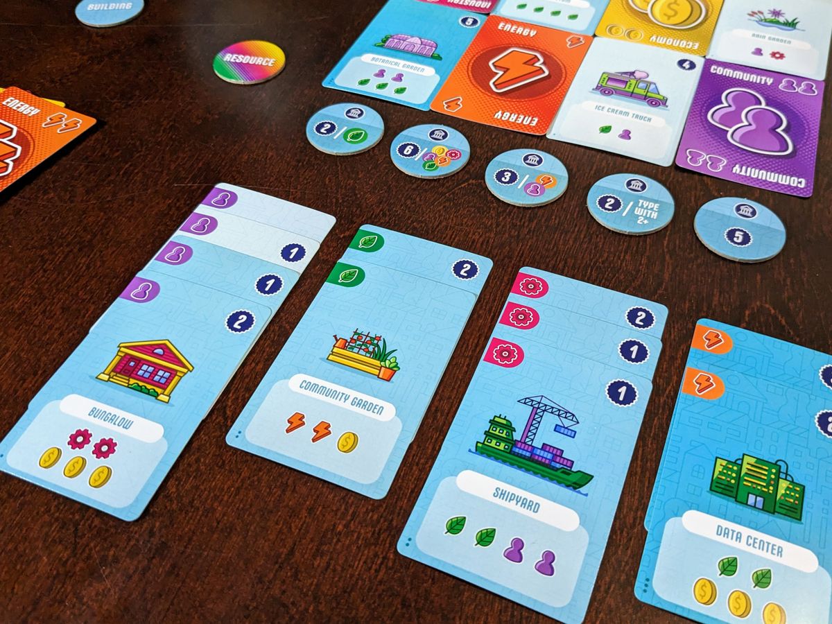 Point City Board Game | City-Building Card Drafting & Engine-Building Strategy Game | Resource Management & Tableau Building | 1–4 Players | Ages 10+