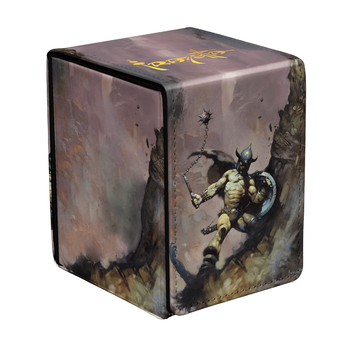 Ultra PRO Artist Spotlight: Frank Frazetta - "Warrior with Ball and Chain" ALCOVE FLIP DECK BOX for Tabletop Gaming – UP16752