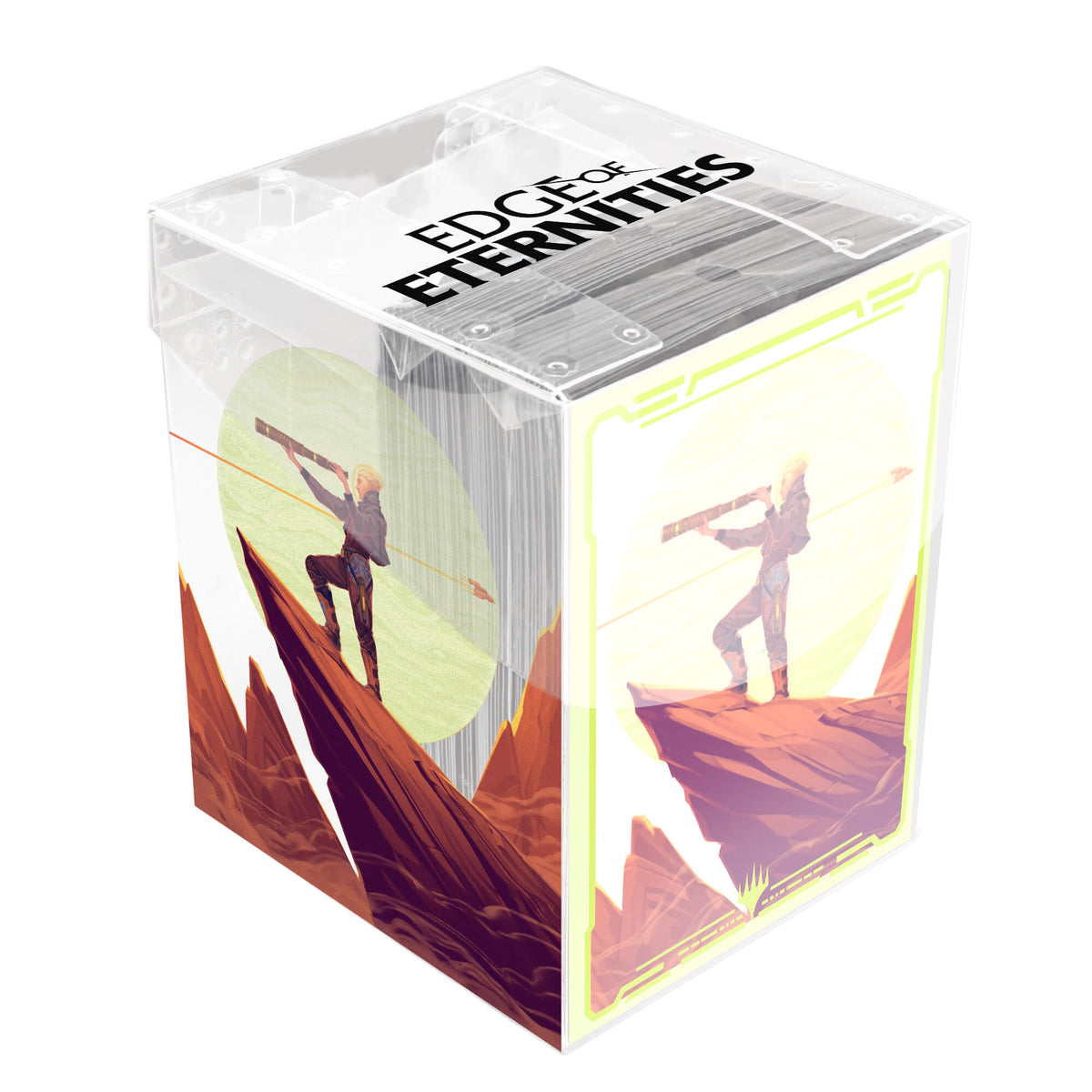 Ultra PRO Edge of Eternities Sami, Wildcat Captain 100ct Deck Protector Sleeves in Clear Box for Magic: The Gathering – UP38855