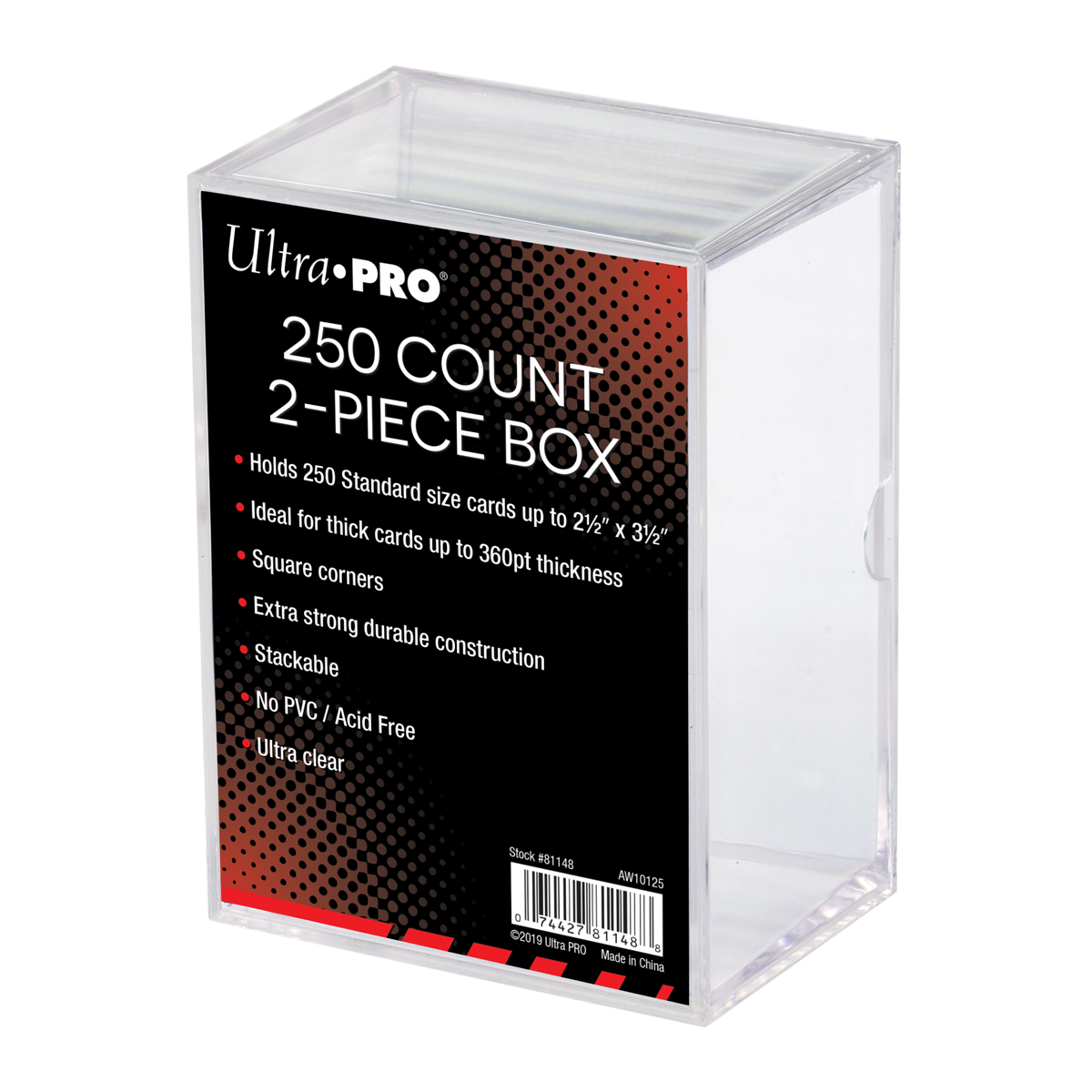 Ultra PRO 2-Piece Clear 250 Card Storage Box – UP81148