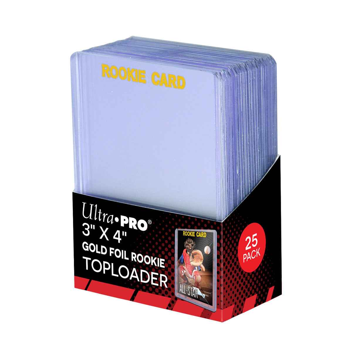Ultra PRO 3" x 4" Clear "Rookie Gold" Toploader Sleeves (25ct) for Standard Size Cards – UP81180