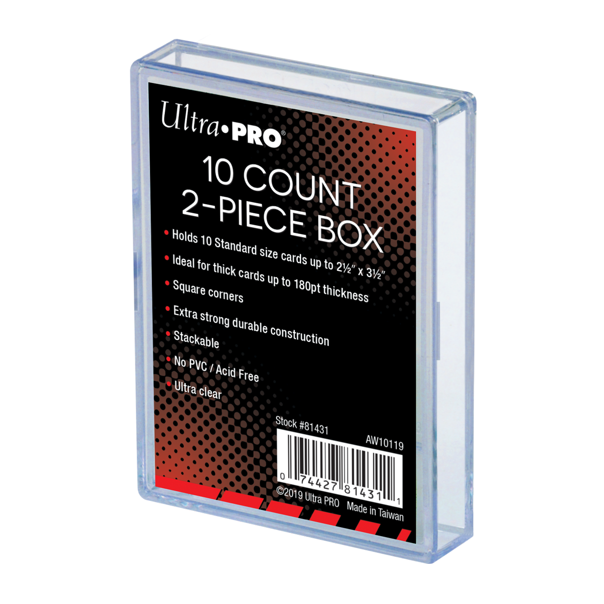 Ultra PRO 2-Piece Clear 10 Card Storage Box – UP81431