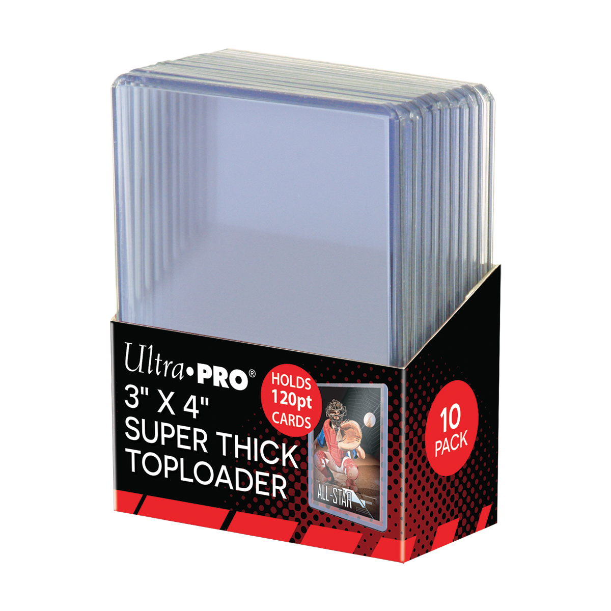 Ultra PRO 3" x 4" Clear Super Thick 120PT Toploader Sleeves (10ct) – UP82301