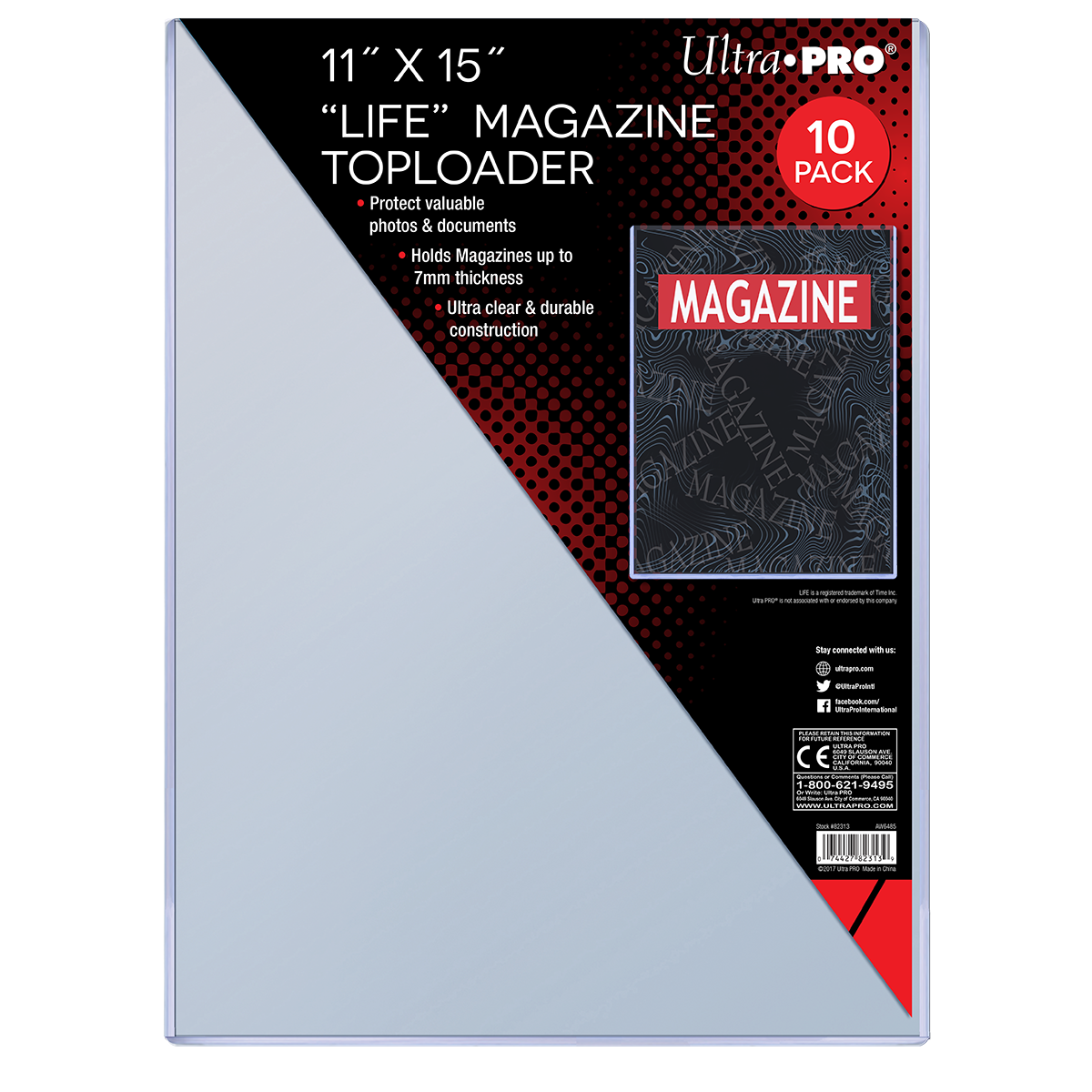 Ultra PRO 11" x 15" Life Magazine Toploader Sleeves (10ct) – UP82313