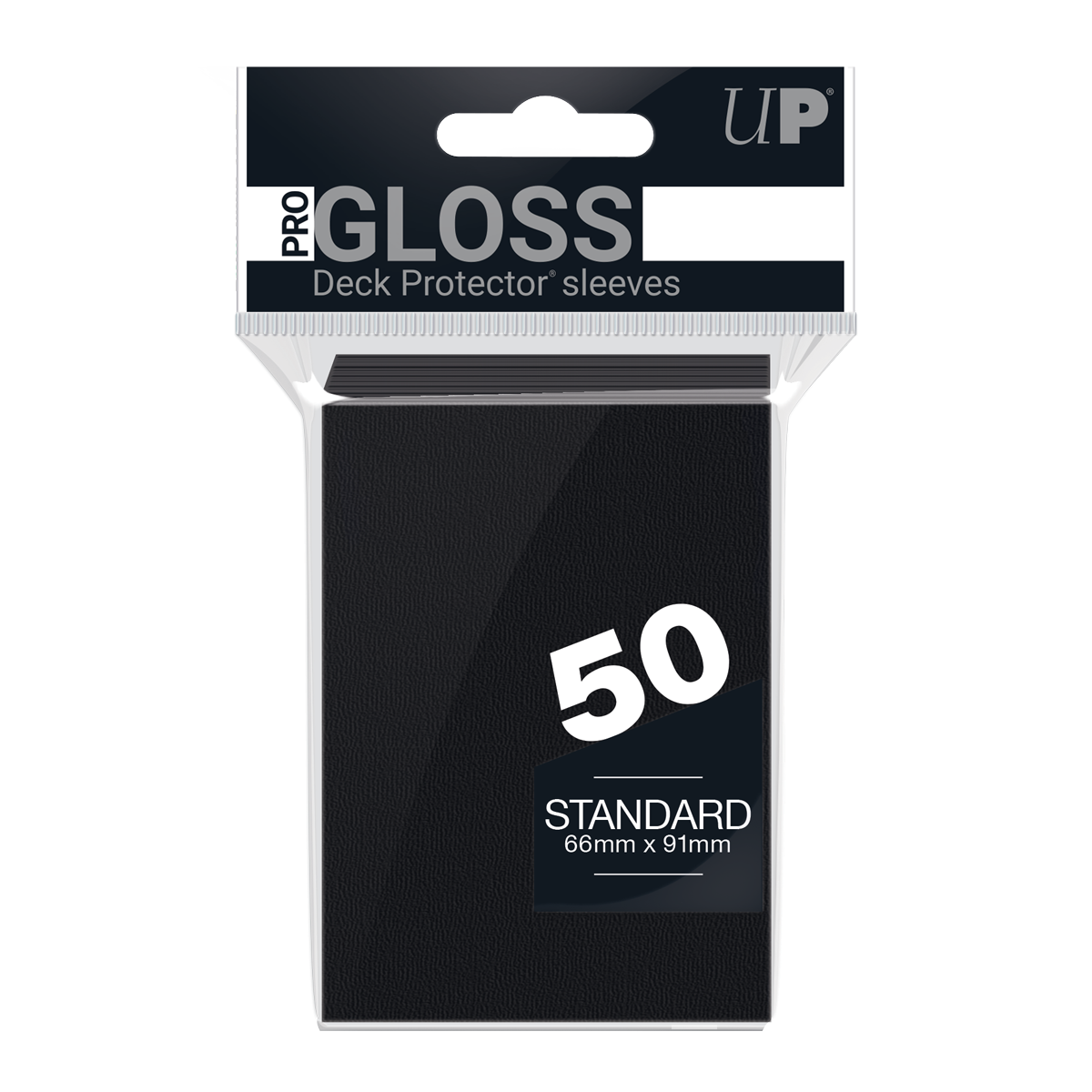 Ultra PRO PRO-Gloss Standard Deck Protector Sleeves – Black / 50ct – UP82669