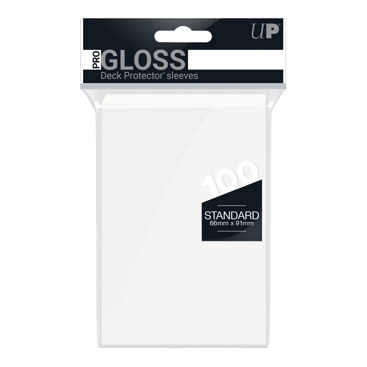 Ultra PRO PRO-Gloss Standard Deck Protector Sleeves – White / 100ct – UP82690