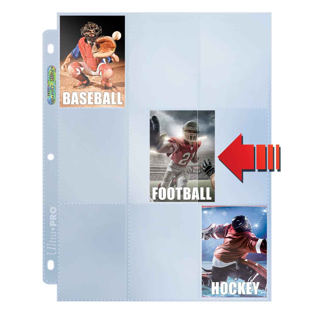 Ultra PRO Premium Series 9-Pocket Side Load Pages (100ct) for Standard Size Cards – UP82892
