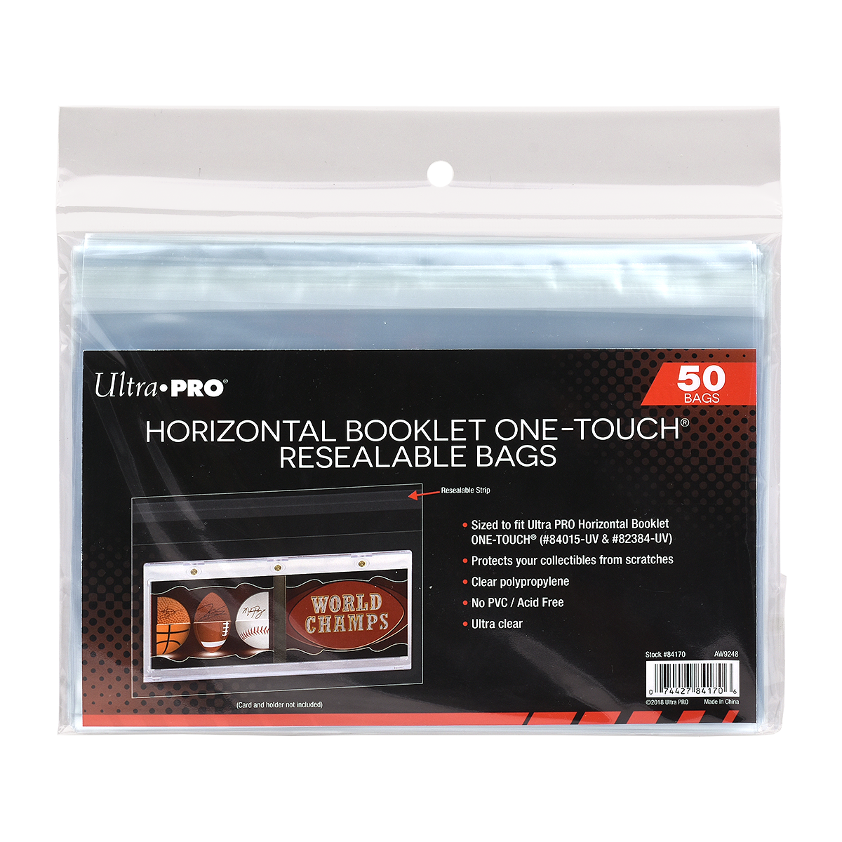 Ultra PRO Horizontal Booklet ONE-TOUCH Resealable Bags (50ct) – UP84170