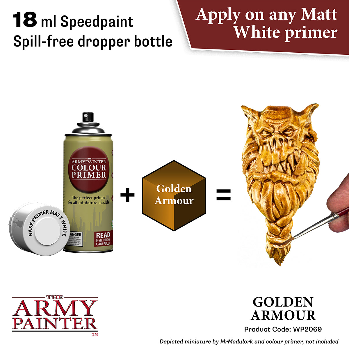 The Army Painter Speedpaint 2.0: Golden Armour 18 ml – colour and application example