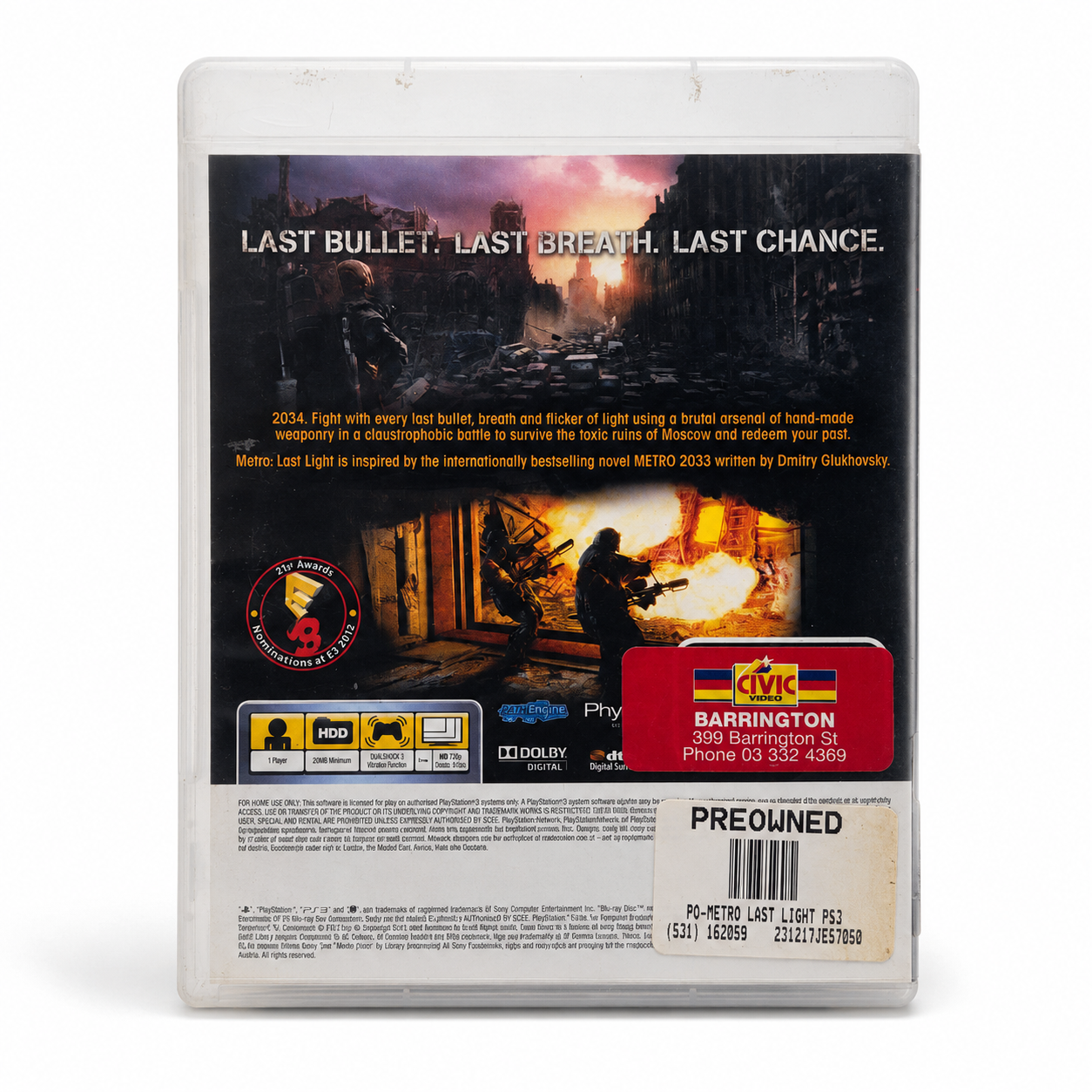 Metro: Last Light (PS3)