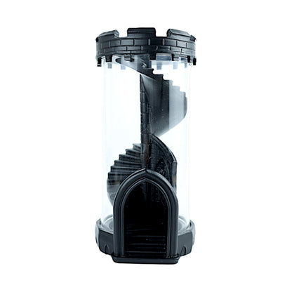 LPG Essentials See-Through Dice Tower – Black – black dice tower with transparent sides