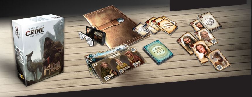 Chronicles of Crime The Millennium Series 1400 – game contents beside the box