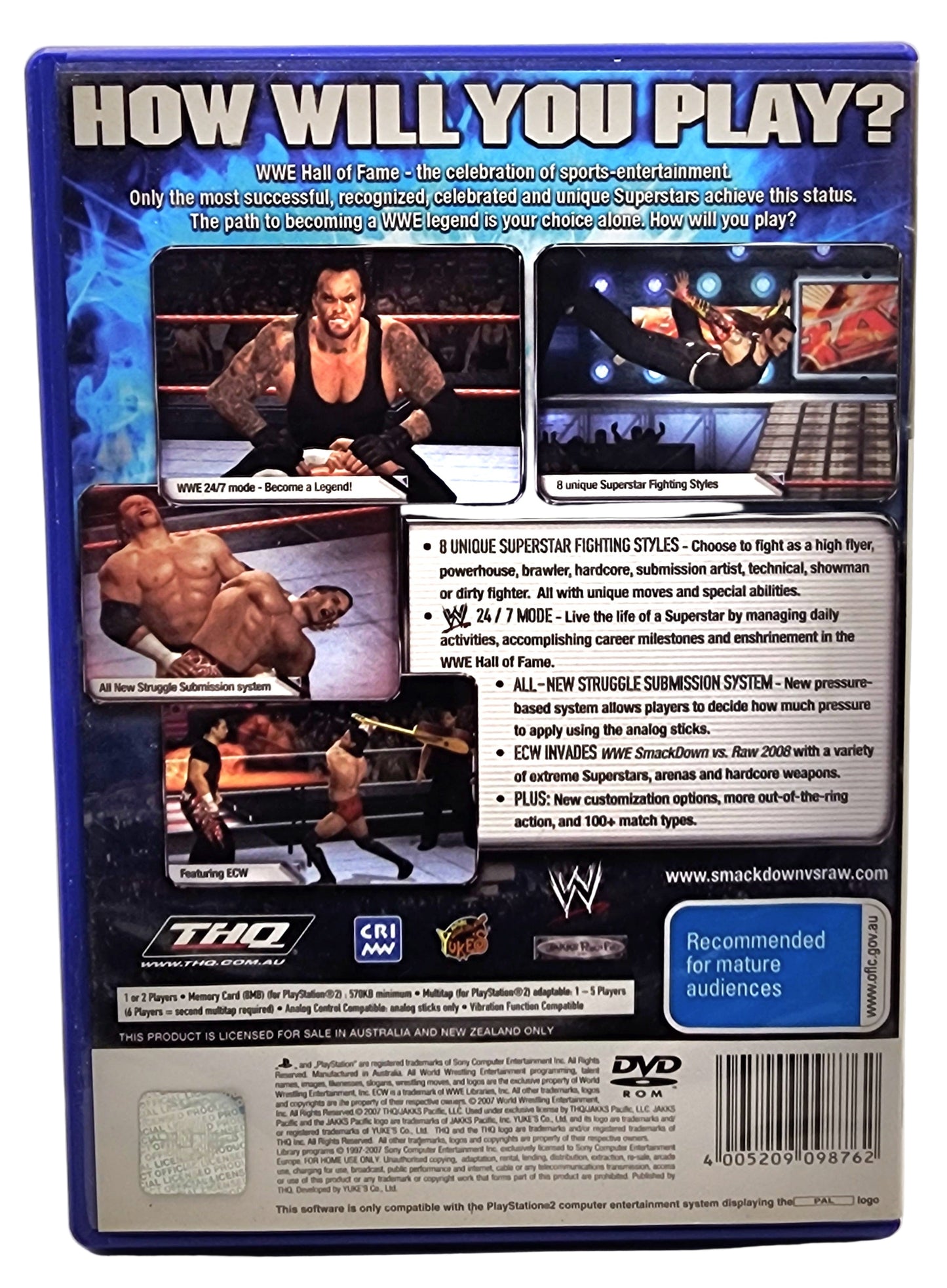 WWE SmackDown vs. Raw 2008 – PlayStation 2 (PS2)