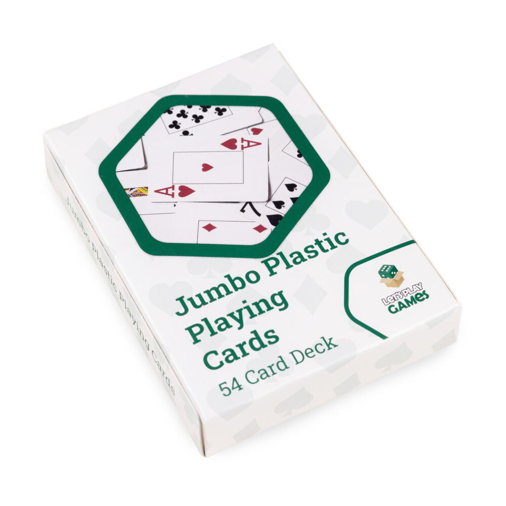 LPG Classics Playing Cards – Plastic Jumbo | Large Print Playing Cards | Durable & Easy-to-Read Deck for Poker, Bridge & Classic Card Games