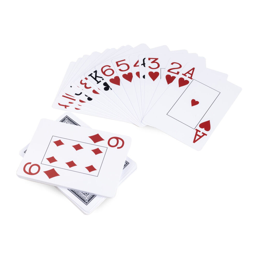 LPG Classics Playing Cards – Plastic Jumbo | Large Print Playing Cards | Durable & Easy-to-Read Deck for Poker, Bridge & Classic Card Games