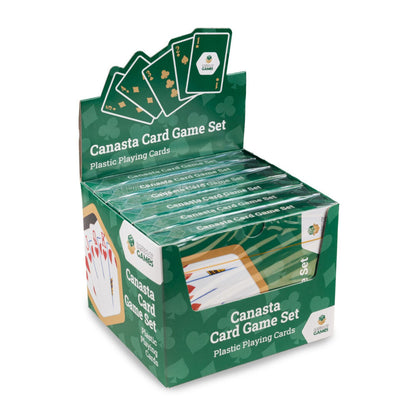 LPG Classics Canasta Set – Plastic | Durable Double Deck Canasta Playing Cards | Washable & Travel-Friendly Card Game Set