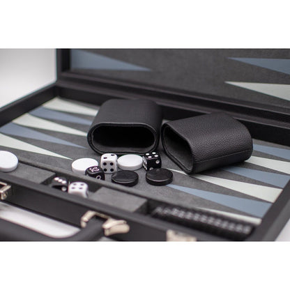 LPG Classics Leather Backgammon Set - Black