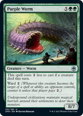 Magic the Gathering Purple Worm - HobbiXchange