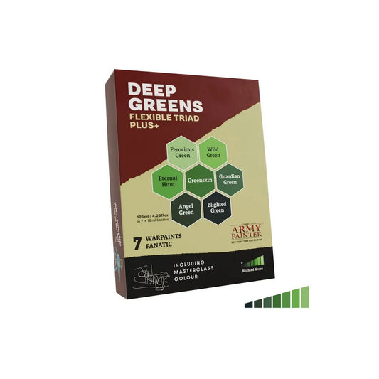 The Army Painter Flexible Triad PLUS+: Deep Greens – product and packaging