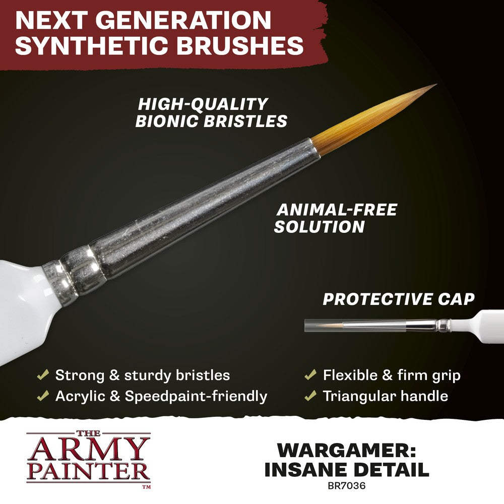 The Army Painter Wargamer: Insane Detail Brush – dimensions, features and use information