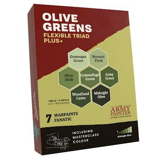 The Army Painter Flexible Triad PLUS+: Olive Greens Triad – product and packaging