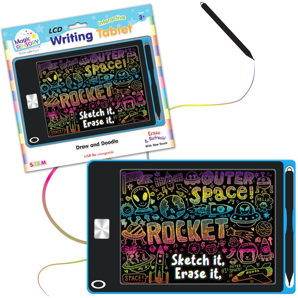 "8.5"" Interactive LCD Writing Tablet - Blue Star (USB Rechargeable)"