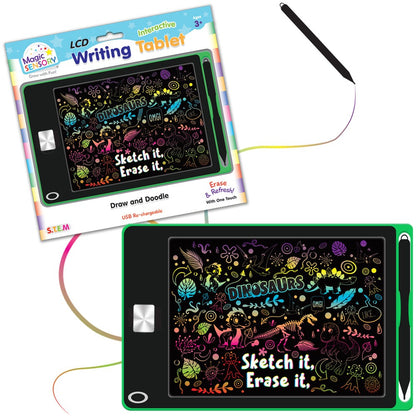 "8.5"" Interactive LCD Writing Tablet - Green Dino (USB Rechargeable)"