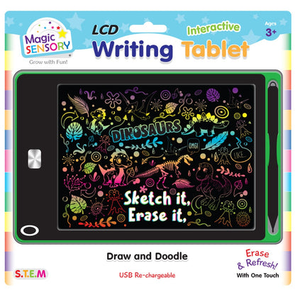 "8.5"" Interactive LCD Writing Tablet - Green Dino (USB Rechargeable)"