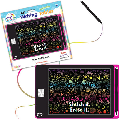 "8.5"" Interactive LCD Writing Tablet - Pink Unicorn (USB Rechargeable)"