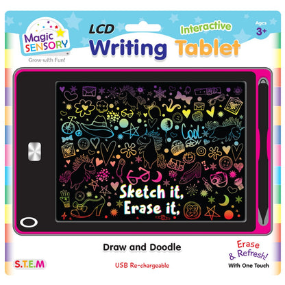"8.5"" Interactive LCD Writing Tablet - Pink Unicorn (USB Rechargeable)"