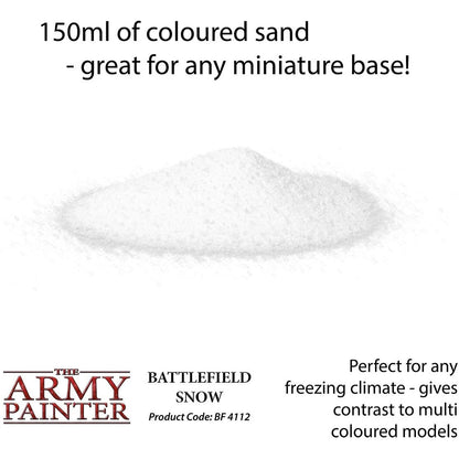 The Army Painter Battlefield Basing: Snow – dimensions, features and use information