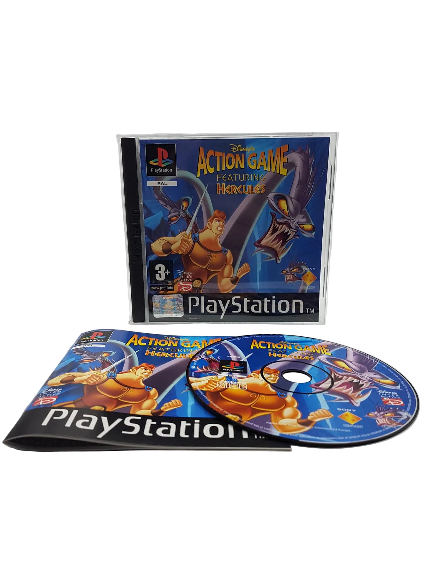 Playstation game titled Action game featuring hercules