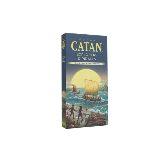 Catan Explorers & Pirates expansion box on a white background
