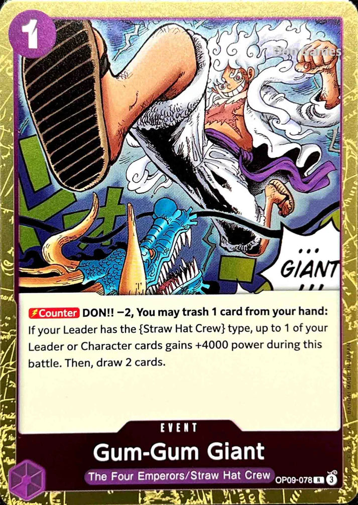 Gum-Gum Giant Event Card OP09-078 – Trading Cards – HobbiXchange Christchurch NZ