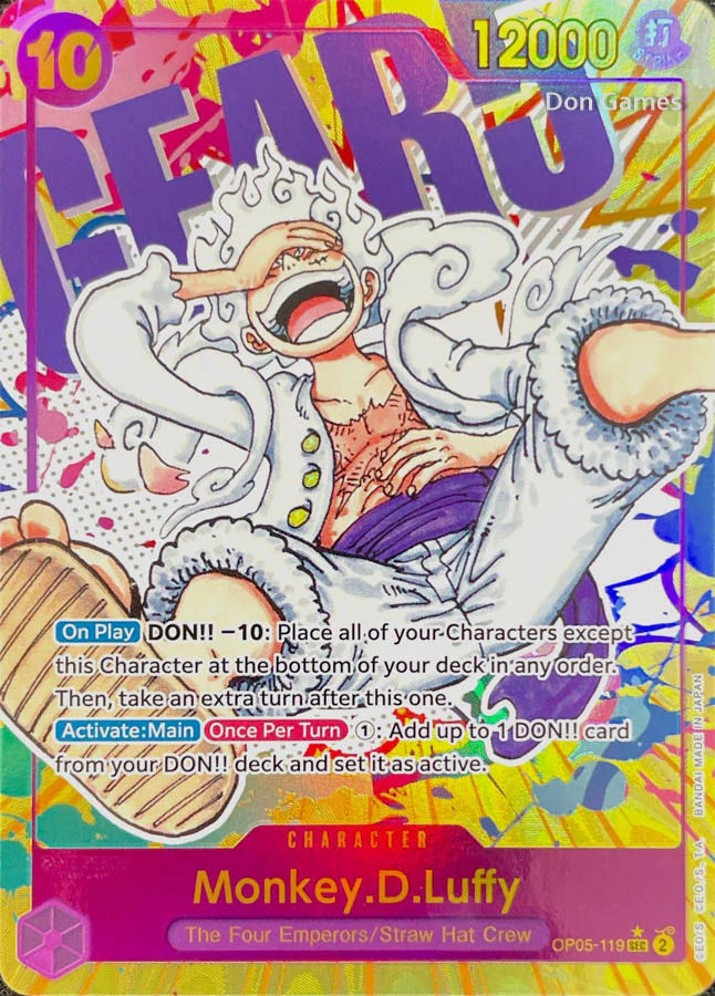 Monkey. D. Luffy Character Card Alternate Art OP05-119 – Trading Cards – HobbiXchange Christchurch NZ