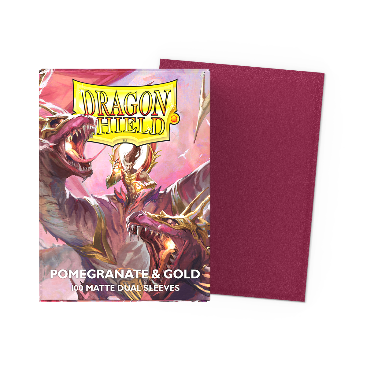 Dragon Shield Pomegranate & Gold - Matte Dual Sleeves – AT15065