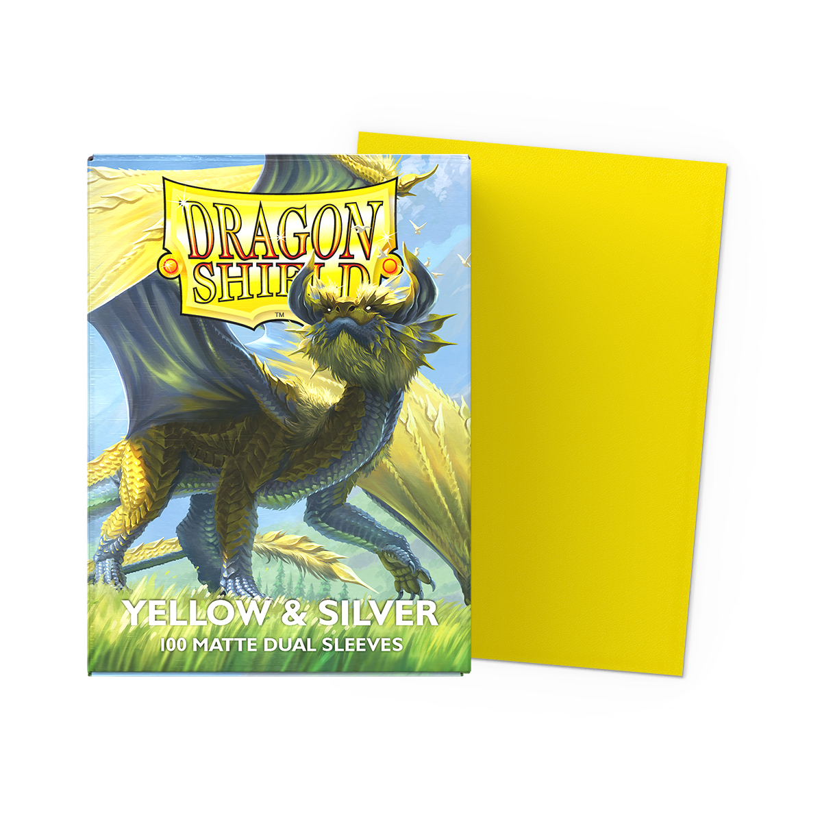 Dragon Shield Yellow & Silver - Matte Dual Sleeves – AT15071