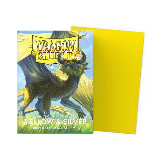 Dragon Shield Yellow & Silver - Matte Dual Sleeves – AT15071