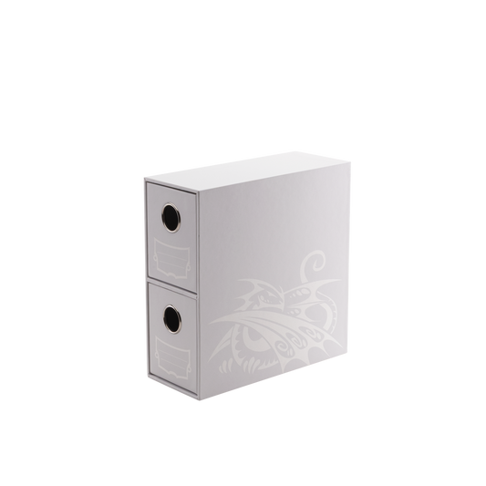 Dragon Shield Fortress - 2-Card Drawers Vertical - White – AT33702
